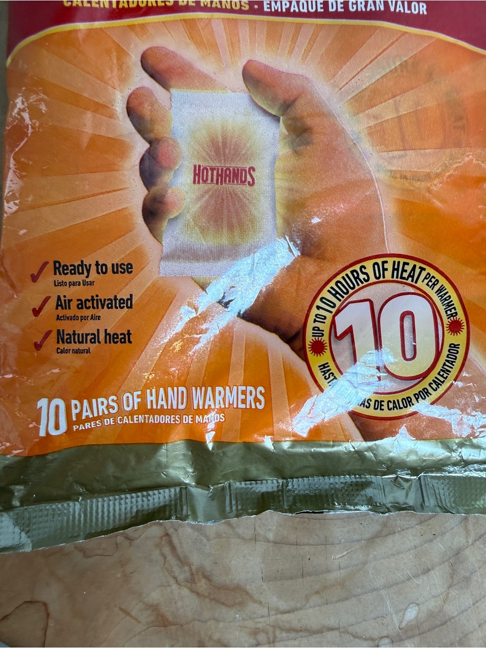 HotHands Hand Warmers Value Pack 10 Pairs Air Activated Up to 10 Hours Heat NWT - Picture 5 of 5